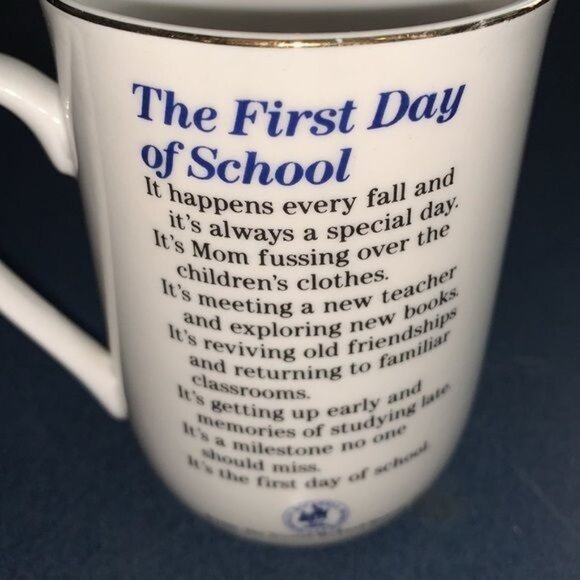 Norman Rockwell "The First Day Of School" Ceramic Mug 3.5" - Picture 5 of 9